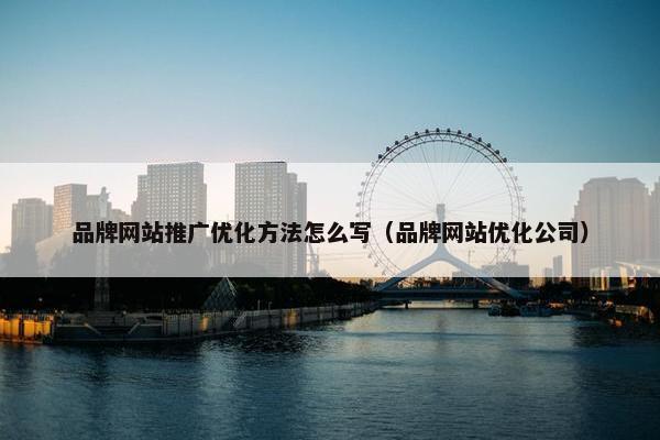 品牌网站推广优化方法怎么写（品牌网站优化公司）