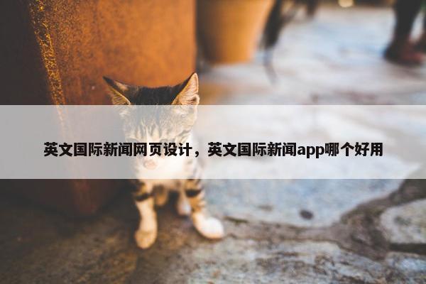 英文国际新闻网页设计，英文国际新闻app哪个好用