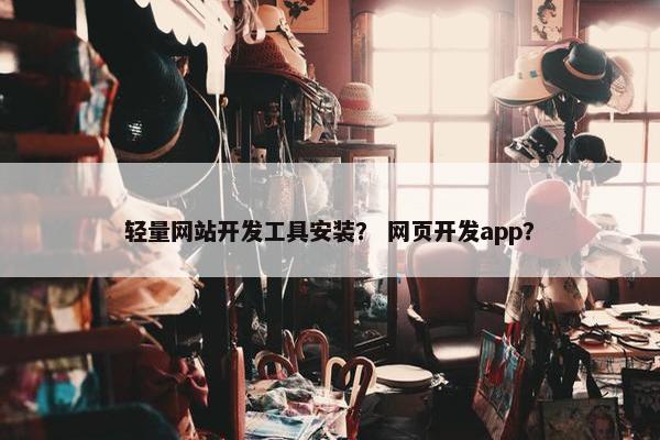 轻量网站开发工具安装？ 网页开发app？