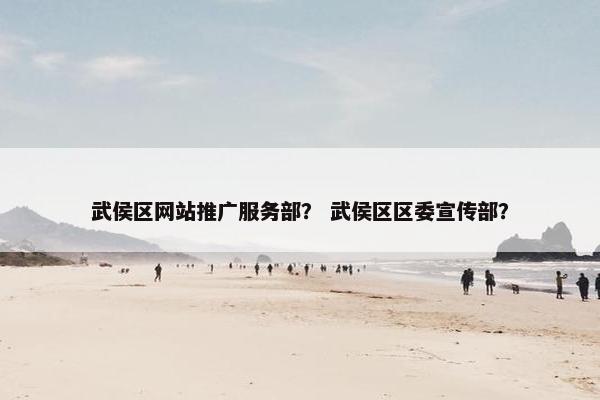 武侯区网站推广服务部？ 武侯区区委宣传部？