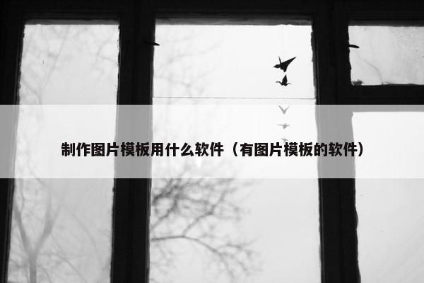 制作图片模板用什么软件（有图片模板的软件）