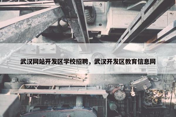 武汉网站开发区学校招聘，武汉开发区教育信息网