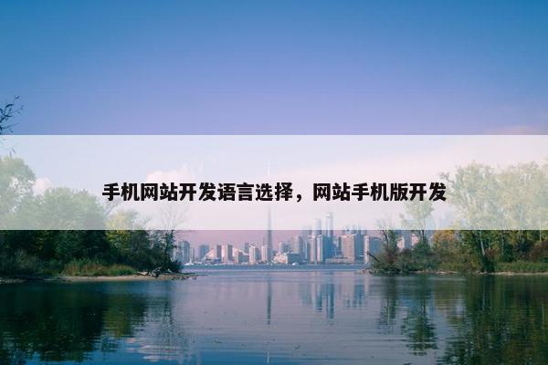 手机网站开发语言选择，网站手机版开发