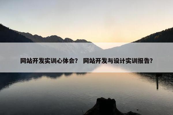 网站开发实训心体会？ 网站开发与设计实训报告？