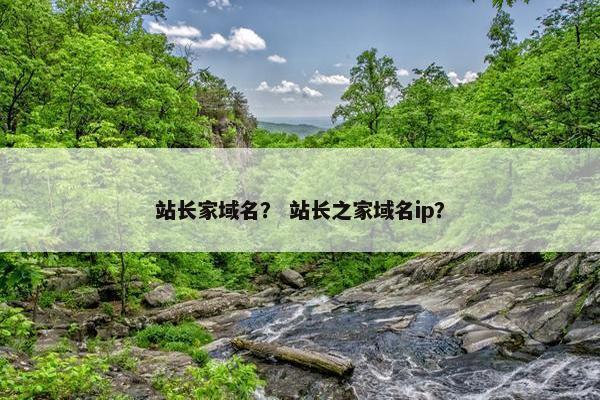 站长家域名？ 站长之家域名ip？
