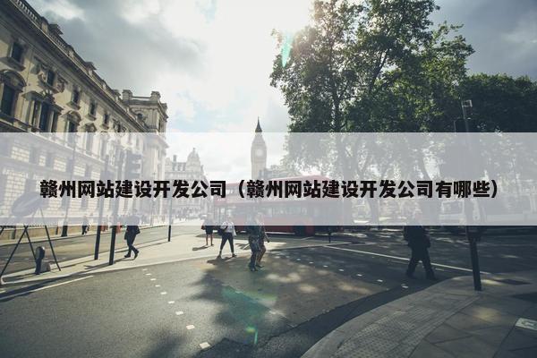 赣州网站建设开发公司（赣州网站建设开发公司有哪些）