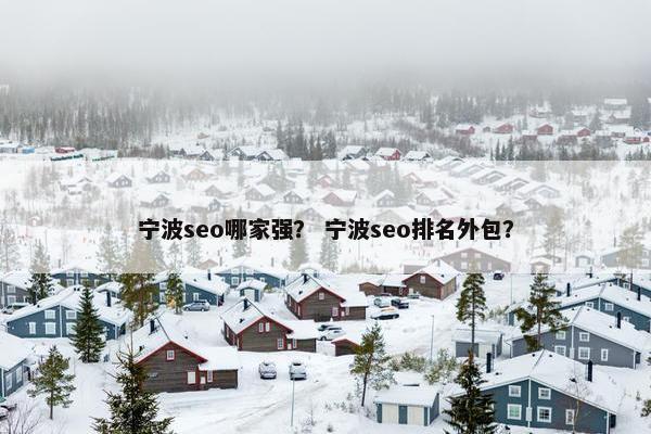 宁波seo哪家强？ 宁波seo排名外包？