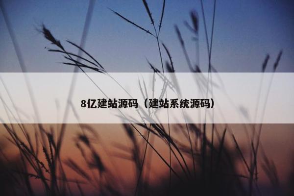 8亿建站源码（建站系统源码）