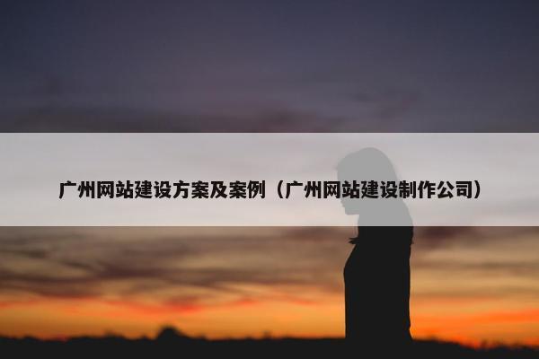 广州网站建设方案及案例（广州网站建设制作公司）