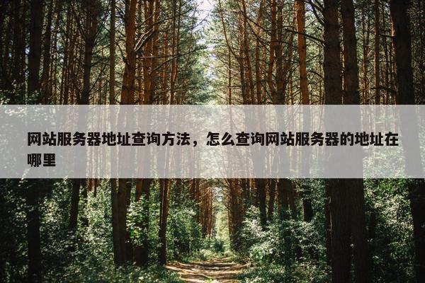 网站服务器地址查询方法，怎么查询网站服务器的地址在哪里