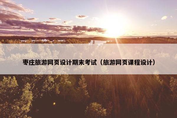 枣庄旅游网页设计期末考试（旅游网页课程设计）