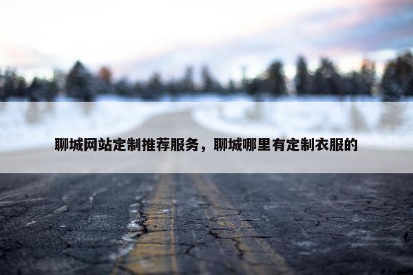 聊城网站定制推荐服务，聊城哪里有定制衣服的