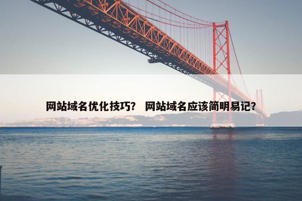 网站域名优化技巧？ 网站域名应该简明易记？