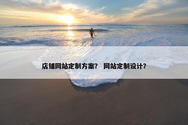 店铺网站定制方案？ 网站定制设计？