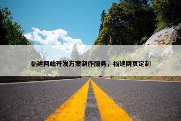 福建网站开发方案制作服务，福建网页定制