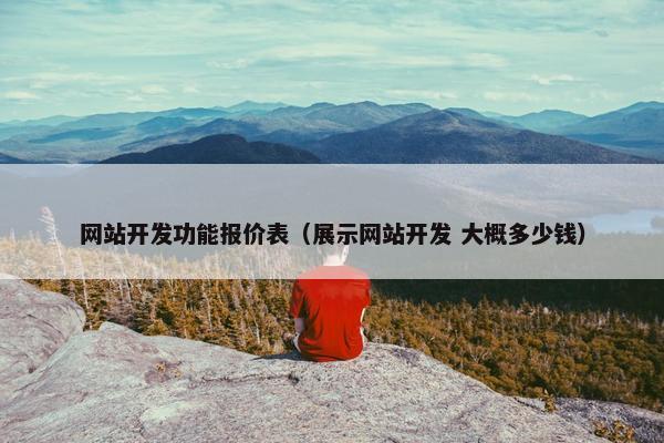 网站开发功能报价表（展示网站开发 大概多少钱）