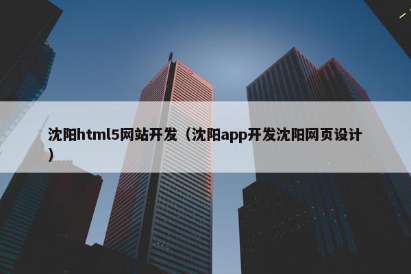 沈阳html5网站开发（沈阳app开发沈阳网页设计）
