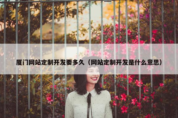 厦门网站定制开发要多久（网站定制开发是什么意思）