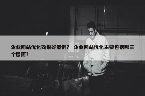 企业网站优化效果好案例？ 企业网站优化主要包括哪三个层面？