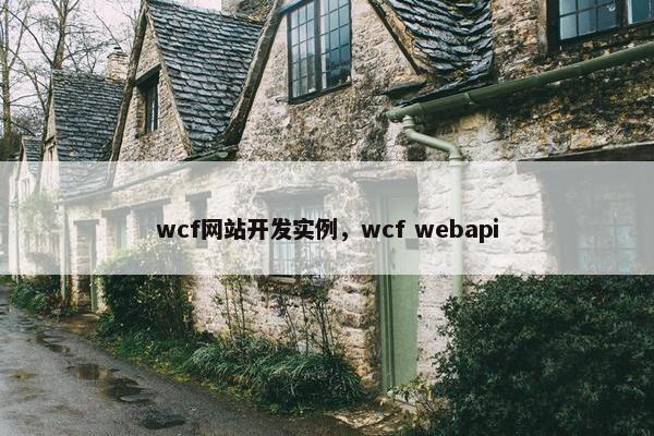 wcf网站开发实例，wcf webapi