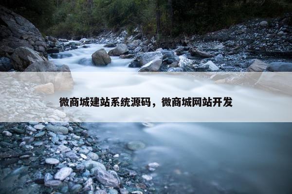 微商城建站系统源码，微商城网站开发