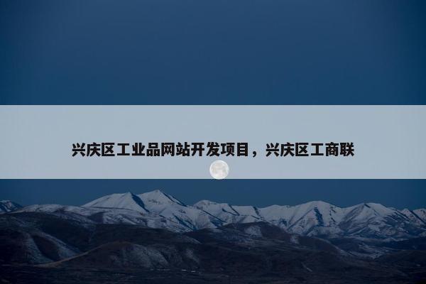 兴庆区工业品网站开发项目，兴庆区工商联