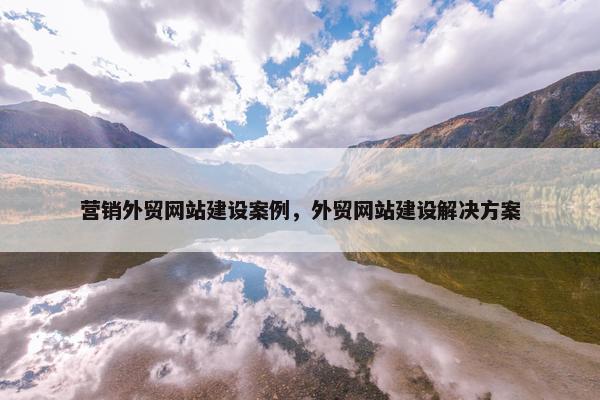 营销外贸网站建设案例，外贸网站建设解决方案