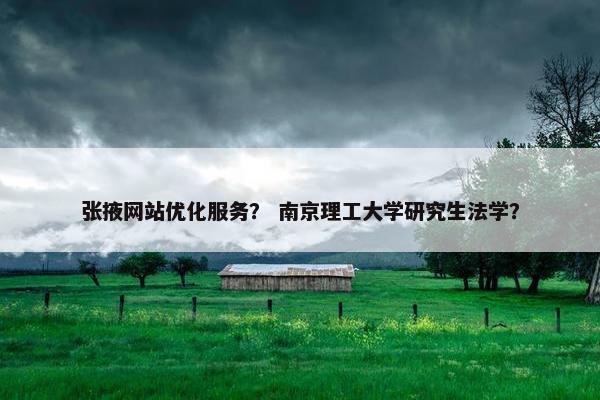 张掖网站优化服务？ 南京理工大学研究生法学？