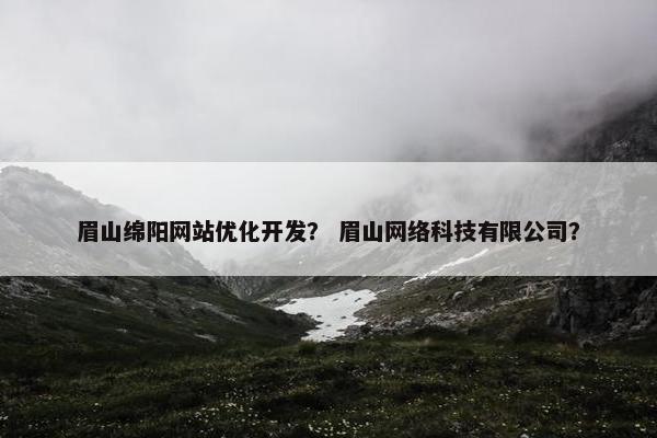 眉山绵阳网站优化开发？ 眉山网络科技有限公司？