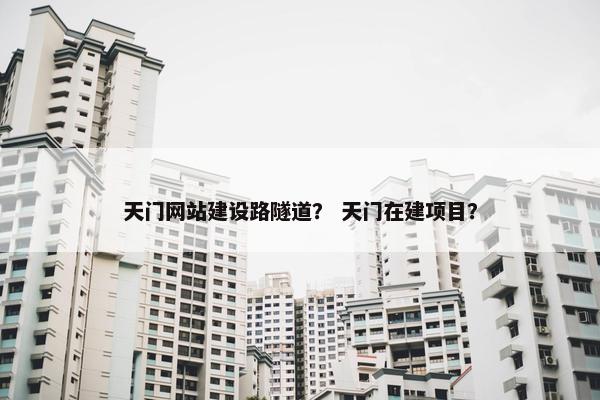 天门网站建设路隧道？ 天门在建项目？