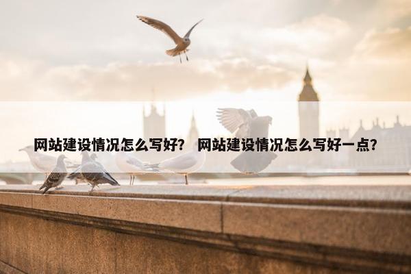 网站建设情况怎么写好？ 网站建设情况怎么写好一点？