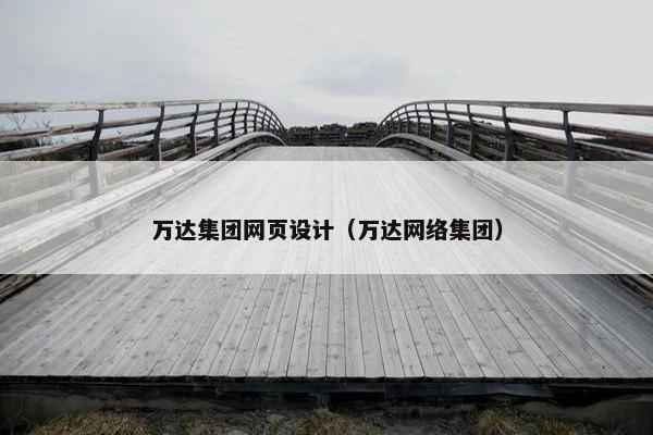 万达集团网页设计（万达网络集团）